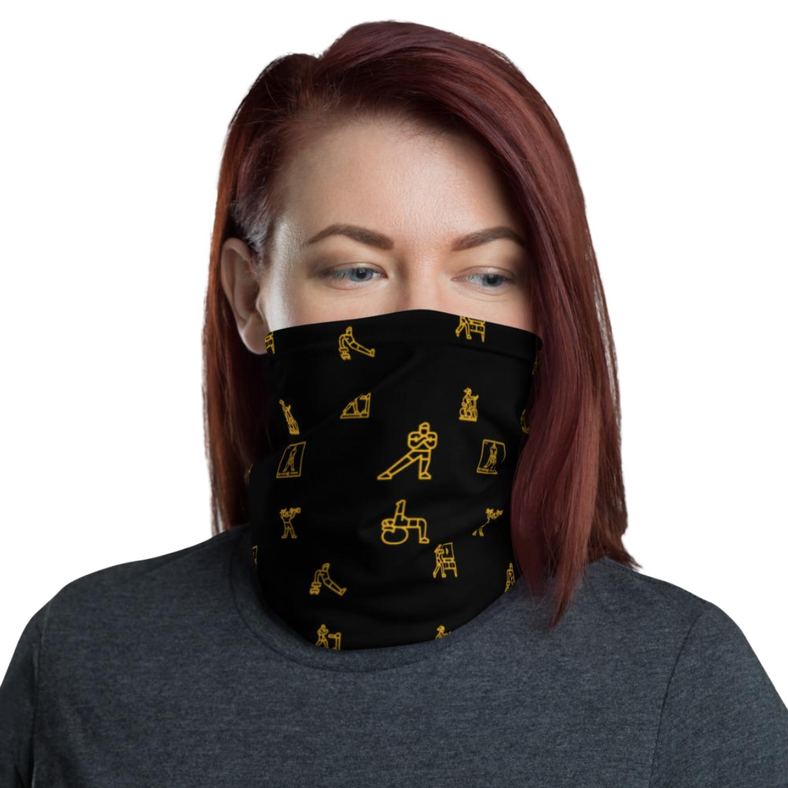 ICON Series Headband/Neck Gaiter: Black and Gold