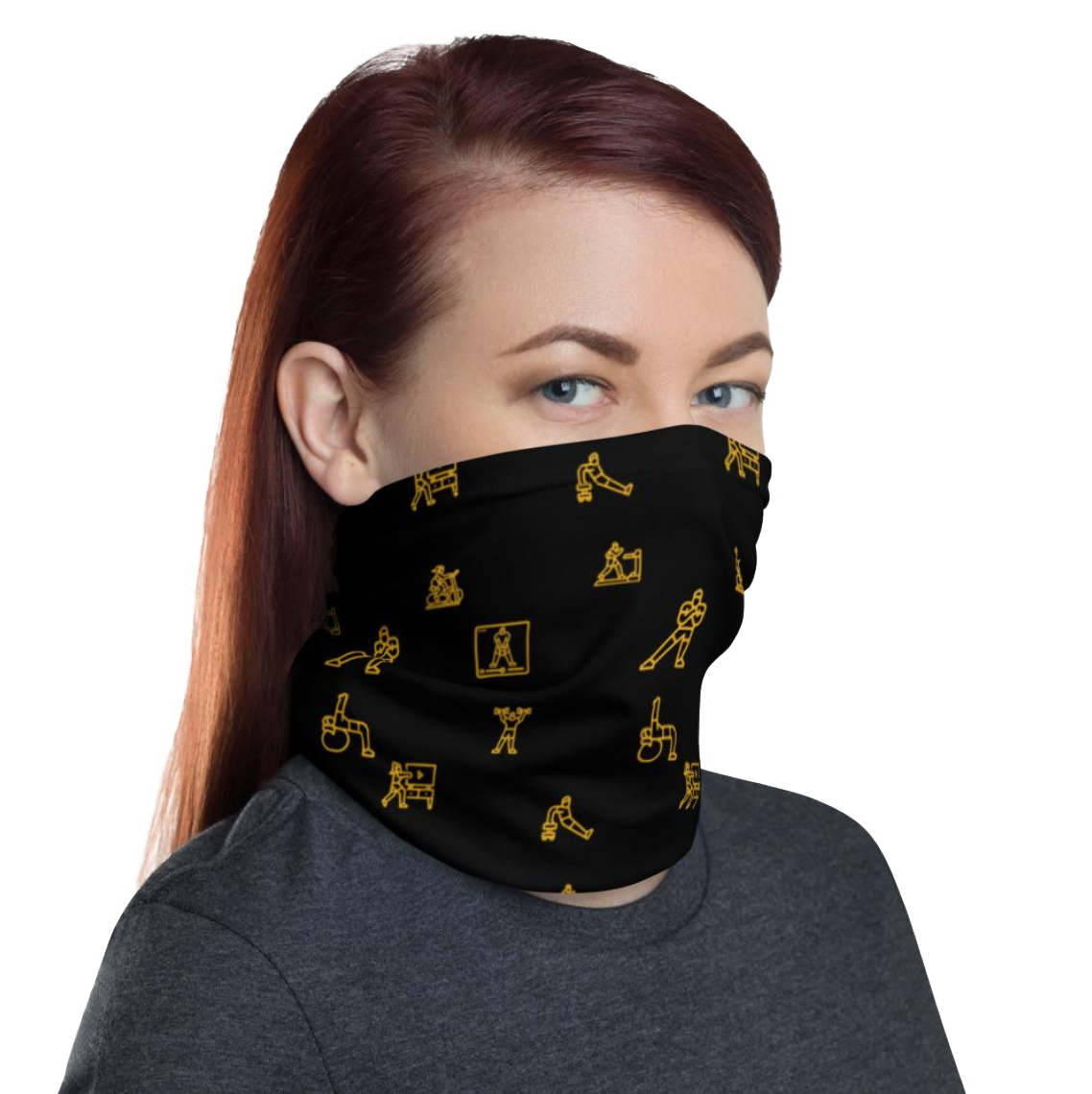 ICON Series Headband/Neck Gaiter: Black and Gold