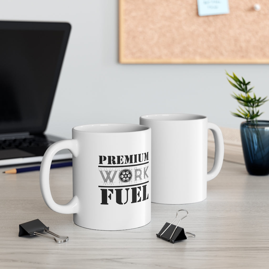 Premium WORK Fuel Mug: White