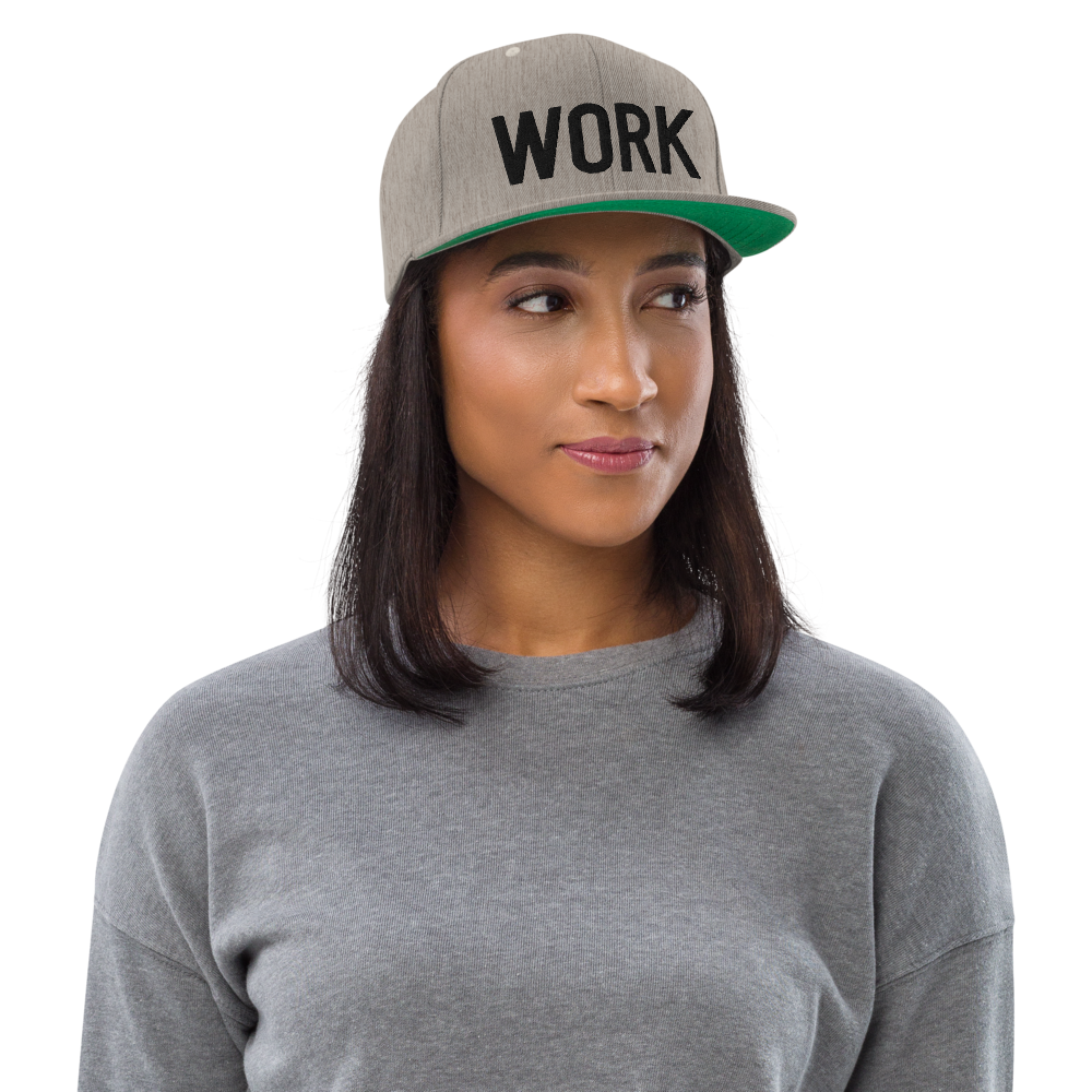 WORK OG Snapback: Black Threads