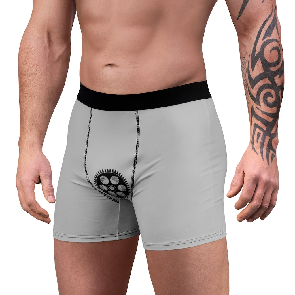Men's Boxer Briefs - Grey: "My Eyes are Up Here"
