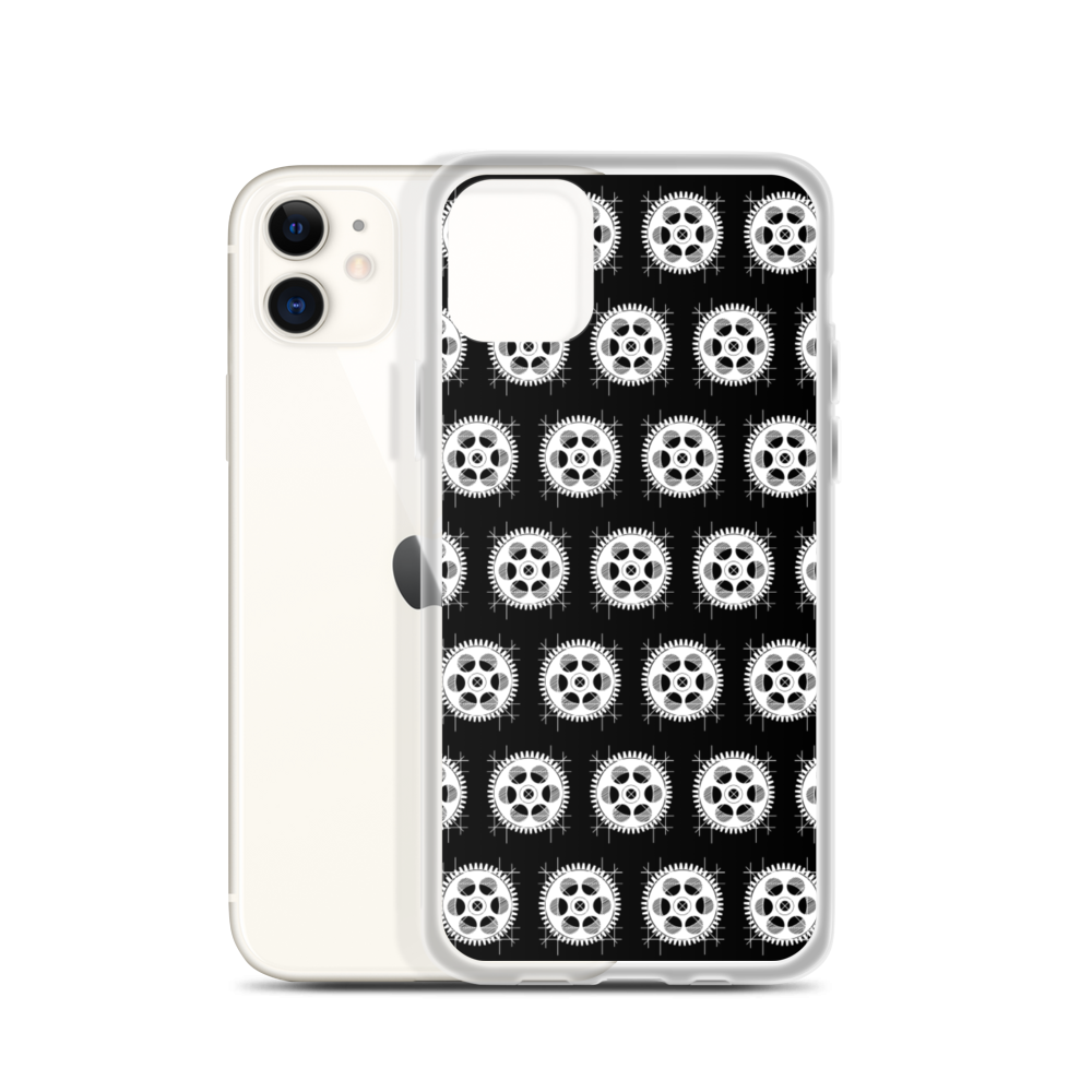Cog Takeover iPhone Case: White on Black
