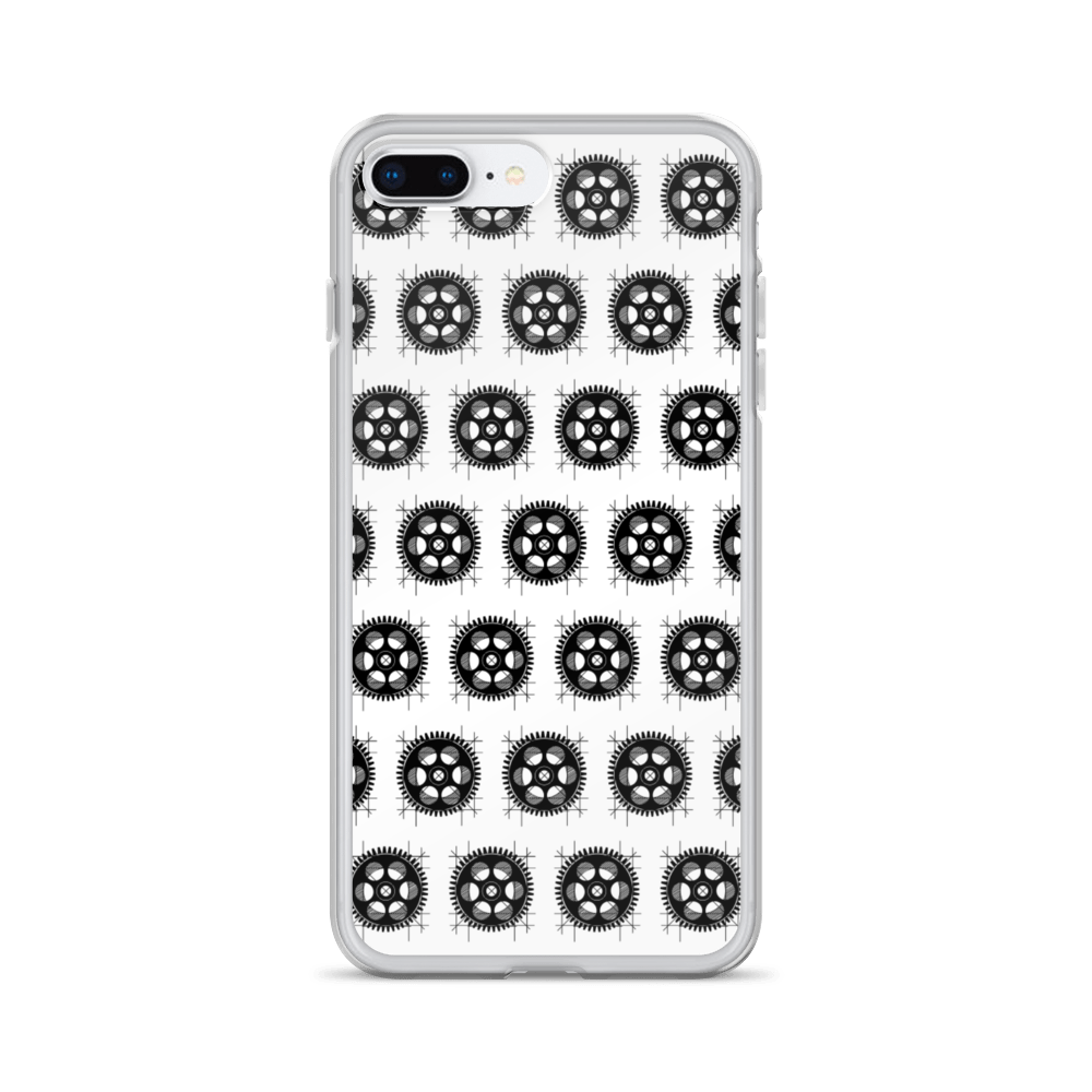 Cog Takeover iPhone Case: Black on White