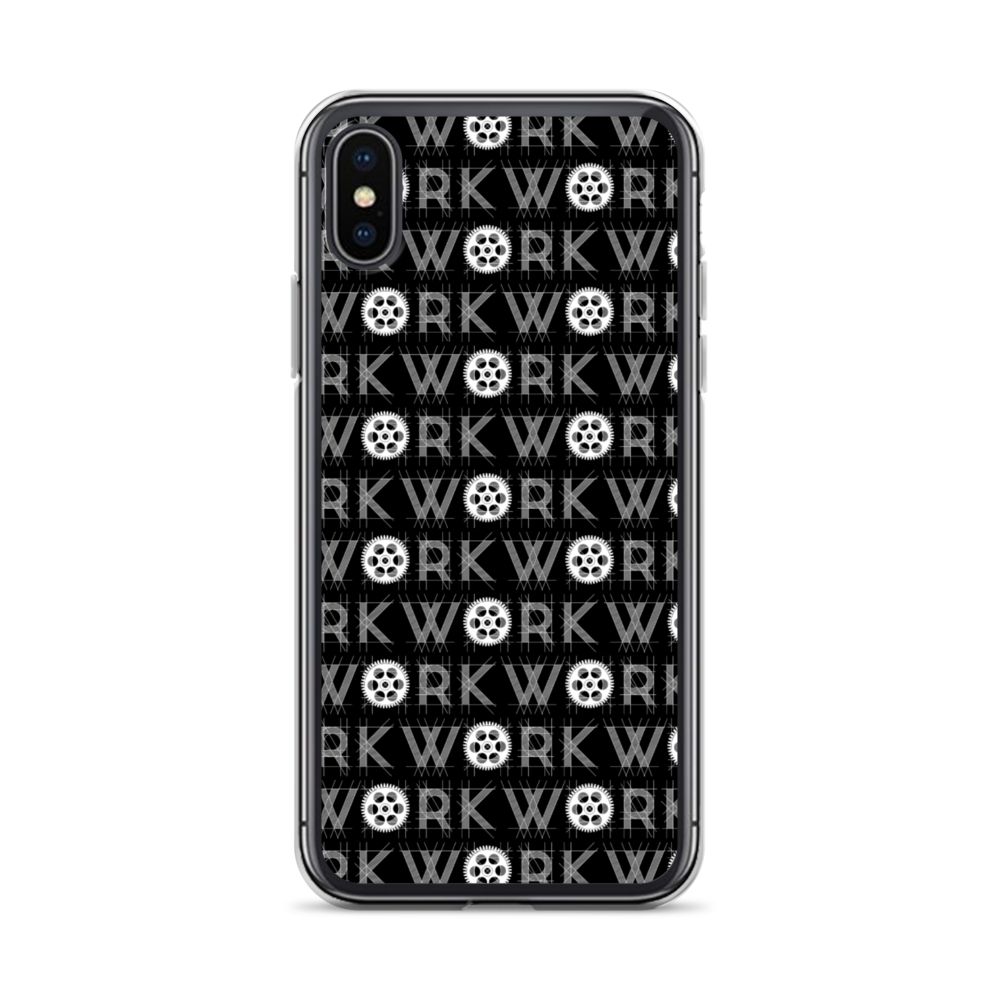 WORK Takeover iPhone Case: White on Black