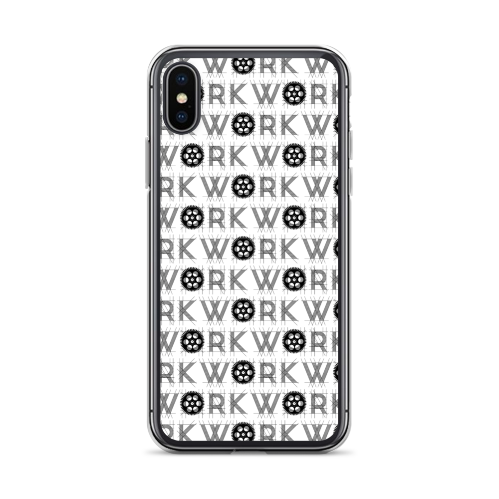 WORK Takeover iPhone Case: Black on White