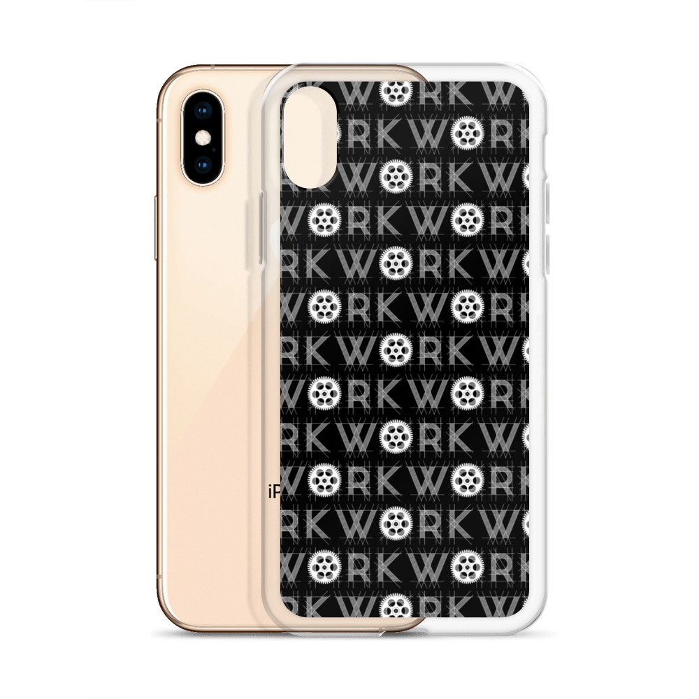 WORK Takeover iPhone Case: White on Black