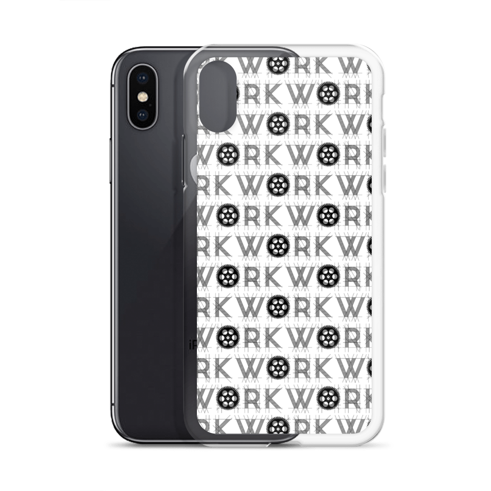 WORK Takeover iPhone Case: Black on White