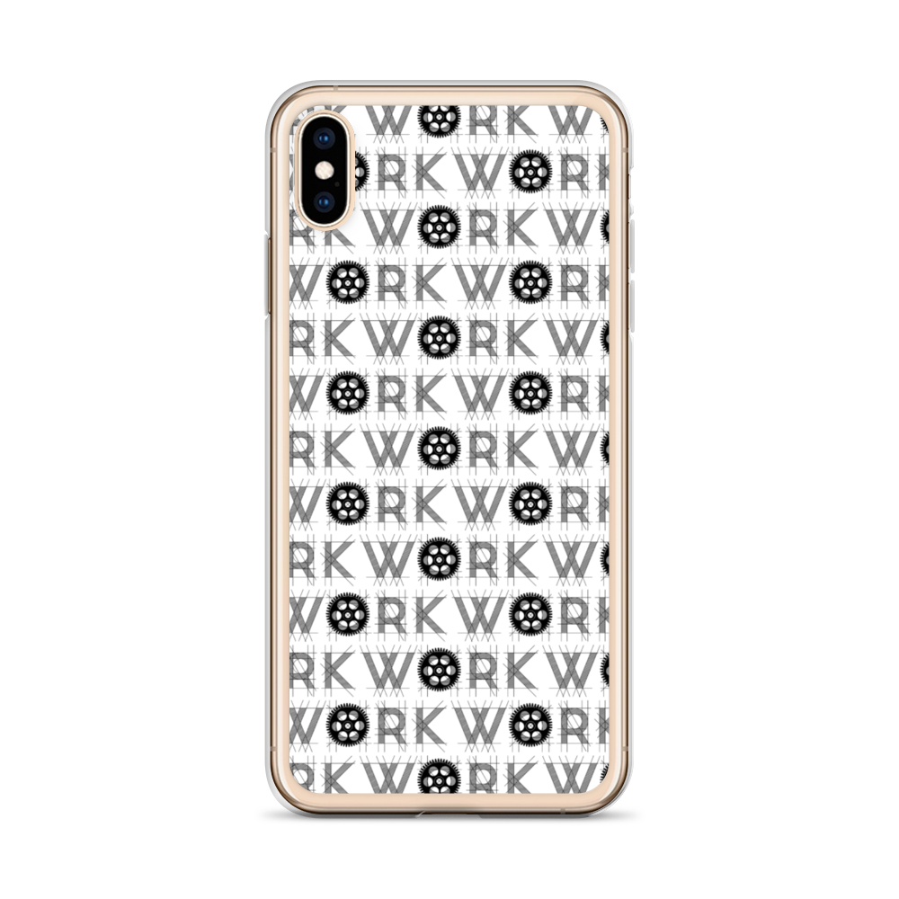 WORK Takeover iPhone Case: Black on White